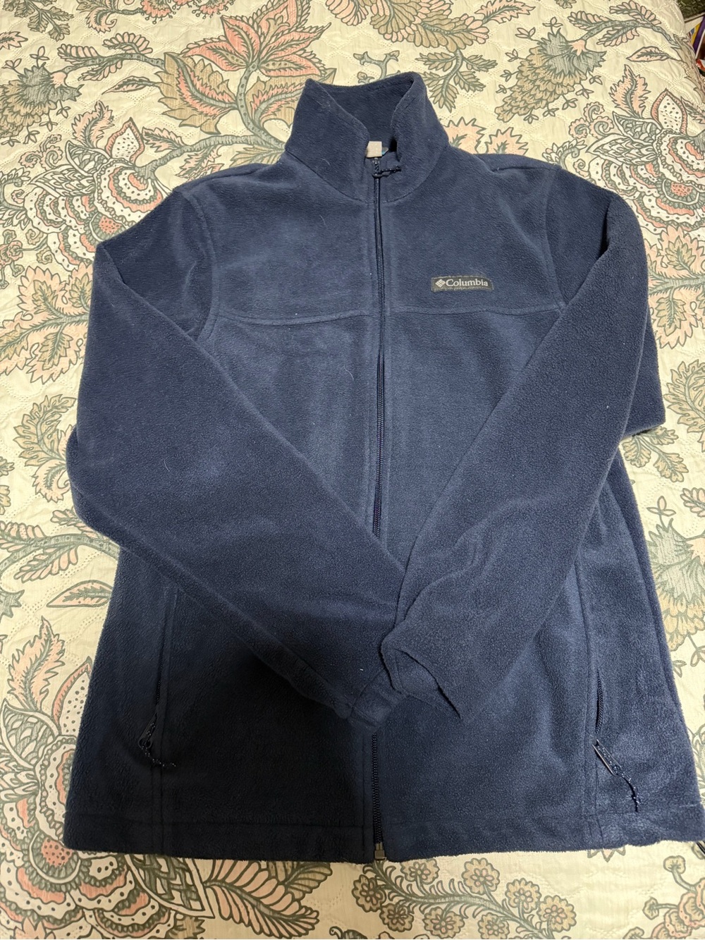 Columbia Navy Blue Full-Zip Fleece Jacket